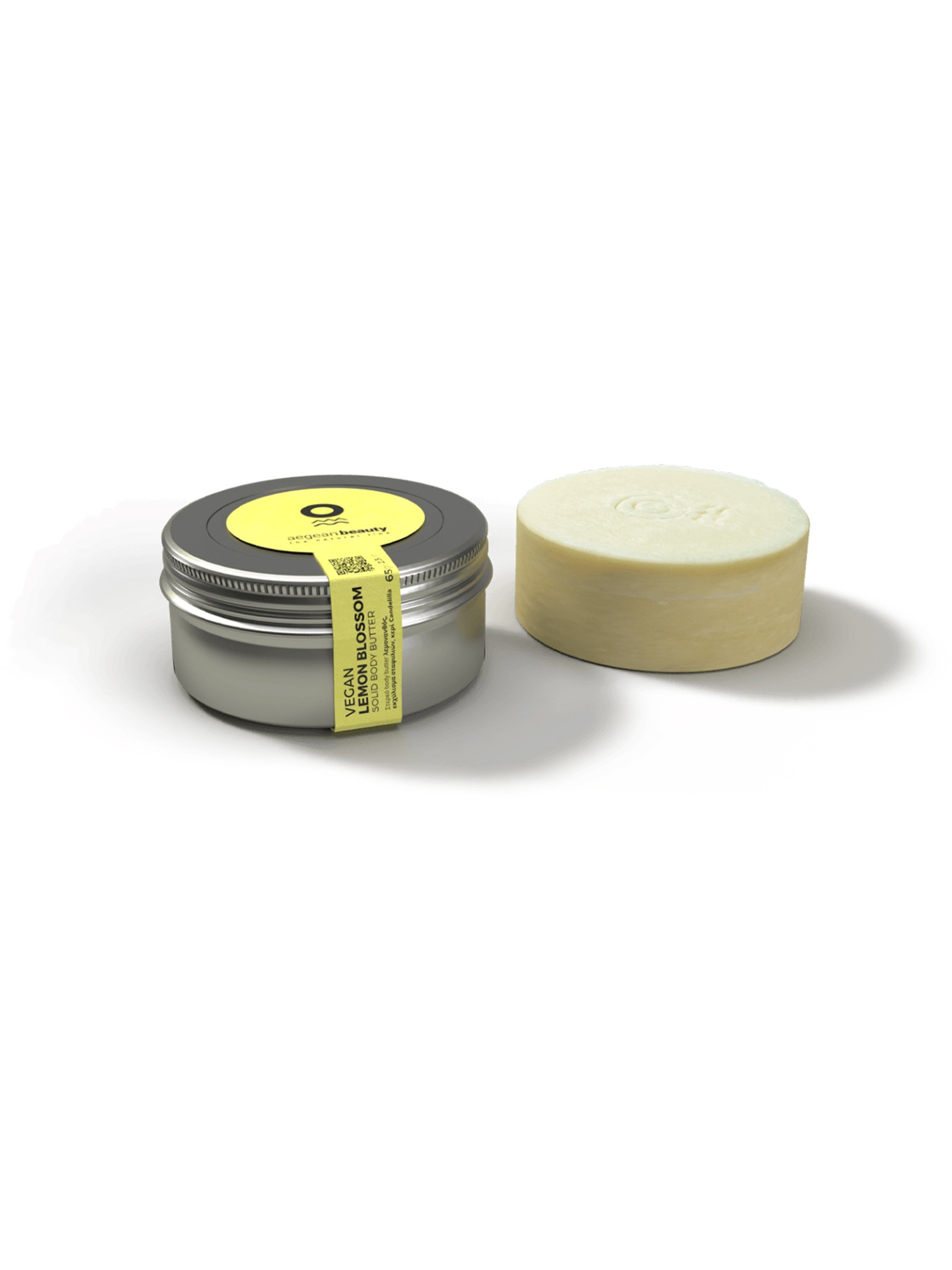 Vegan στερεό body butter με λεμονανθό και εκχύλισμα σταφυλιών για ενυδάτωση και προστασία του δέρματος.